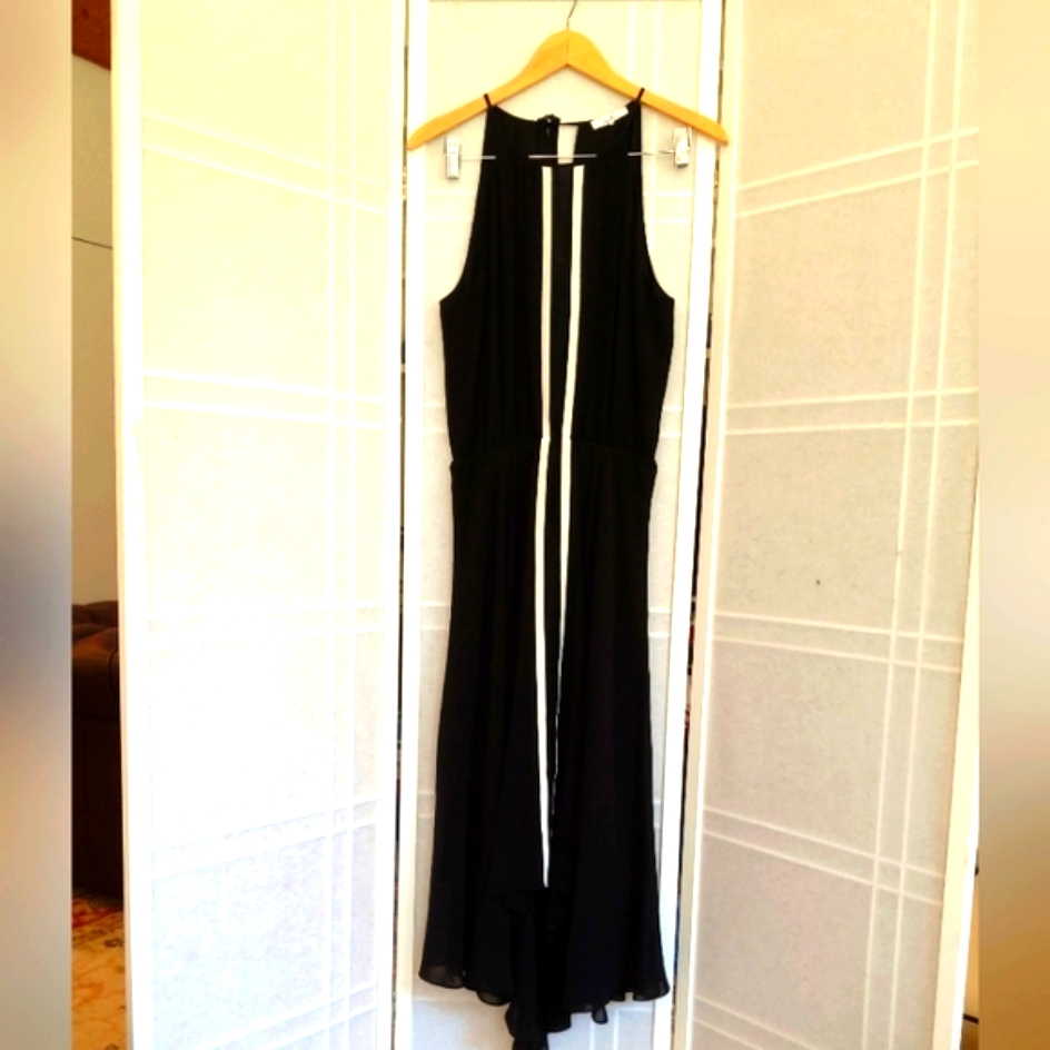Black White Parker Silk Dress